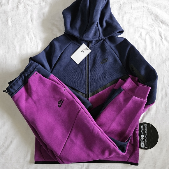 Nike Sportswear Tech Fleece Big Kids Suit Purple HV5869-505 HV5867 Size XLarge - Picture 1 of 14